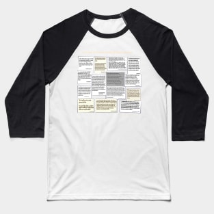 First Lines of Fourteen Works of Classic Literature Baseball T-Shirt